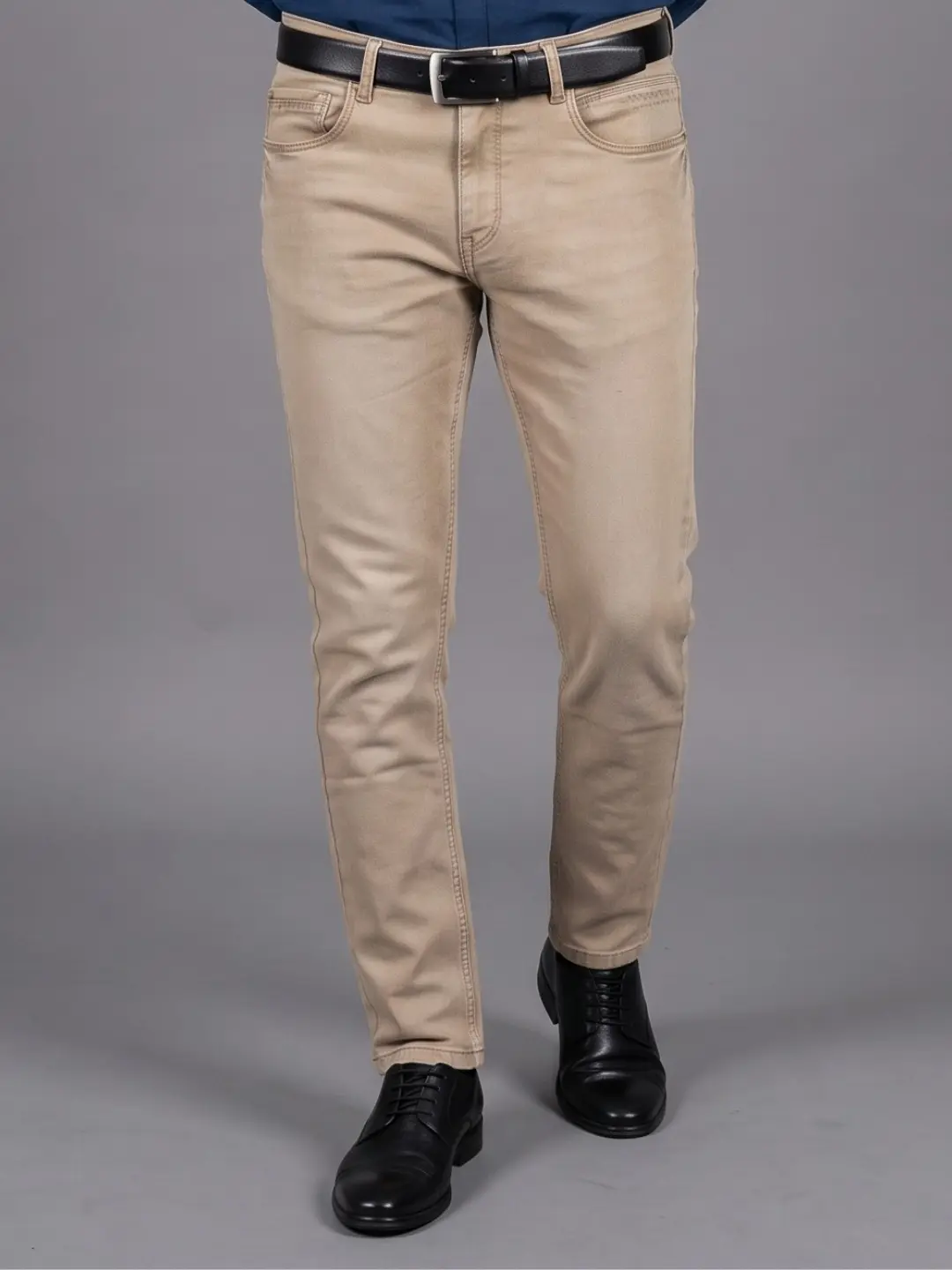 LIVE IN Khaki Skinny Fit Solid Denim Jeans-LJP12M125KR2